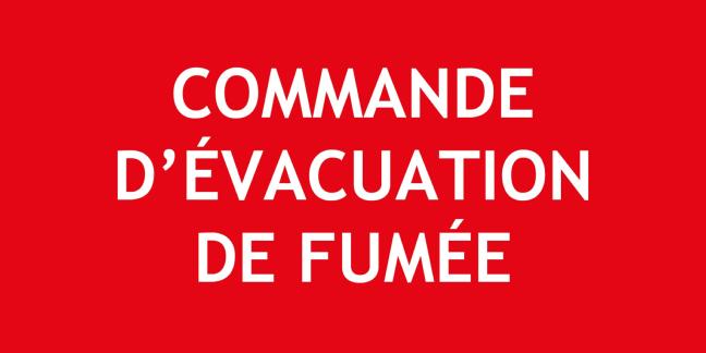 PANNEAU POUR COMMANDE D'EVACUATION DE FUMEE