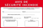 A4 - CONSIGNE AVIS DE SECURITE INCENDIE