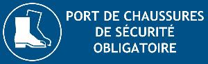 PANNEAU PORT DE CHAUSSURES DE SECURITE