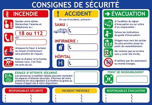A4 - CONSIGNE DE SECURITE EN CAS D'INCENDIE