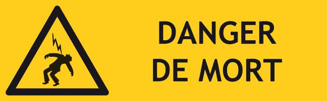 PANNEAU FOUDROYE DANGER ELECTRIQUE