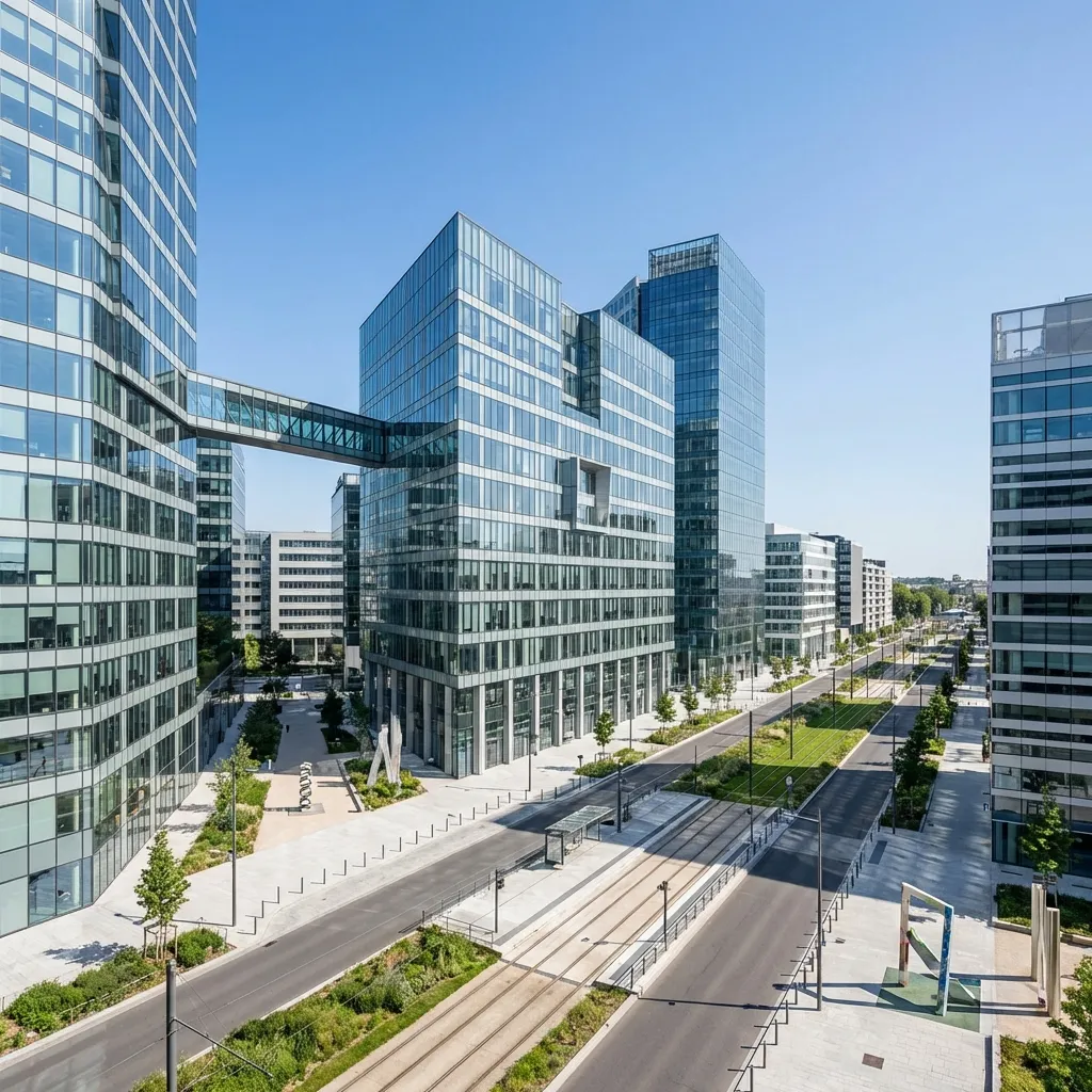 Immeubles de bureaux modernes à Saint-Quentin-en-Yvelines